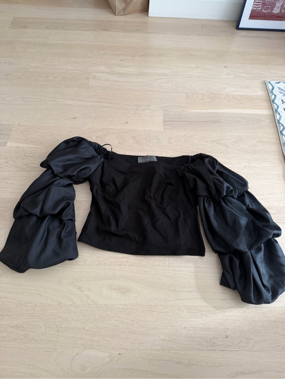 Anthropologie Sunday in Brooklyn Black Off the Shoulder Women's Top